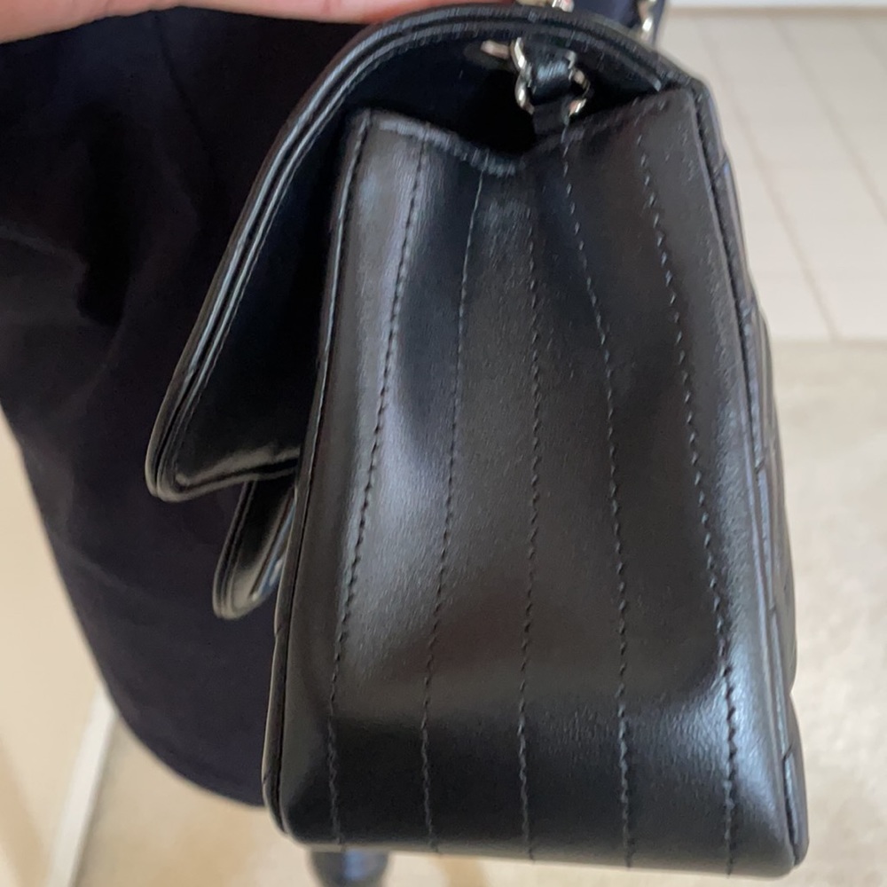 Rare CHANEL mini square chevron black lambskin bag - Picture 9 of 13